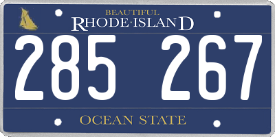 RI license plate 285267