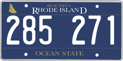 RI license plate 285271