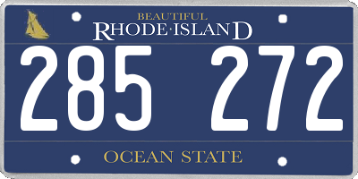 RI license plate 285272