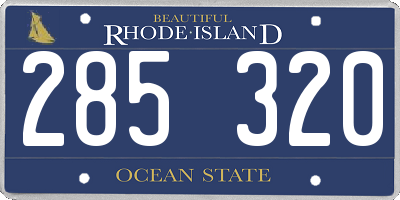RI license plate 285320