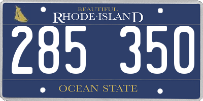 RI license plate 285350