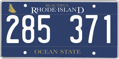 RI license plate 285371