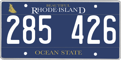 RI license plate 285426