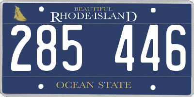 RI license plate 285446