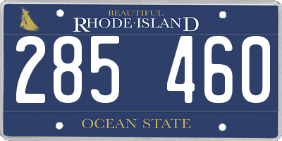 RI license plate 285460