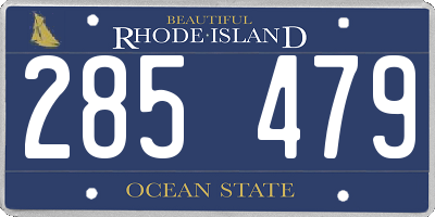 RI license plate 285479