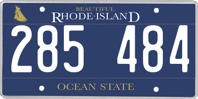 RI license plate 285484