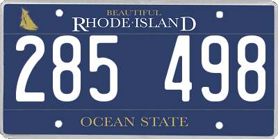 RI license plate 285498
