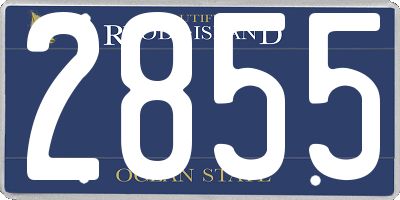 RI license plate 2855