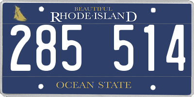 RI license plate 285514