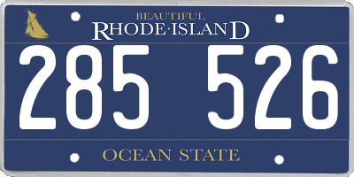 RI license plate 285526