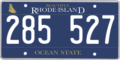 RI license plate 285527