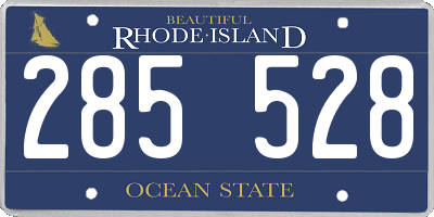 RI license plate 285528
