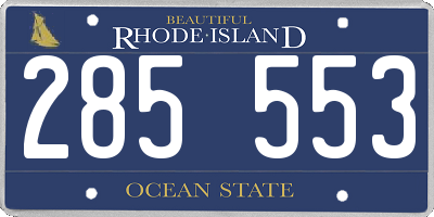 RI license plate 285553