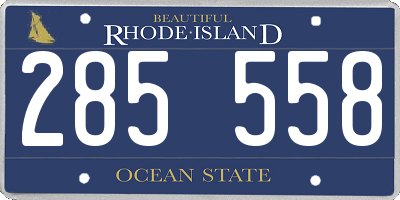 RI license plate 285558