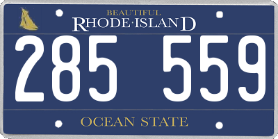 RI license plate 285559