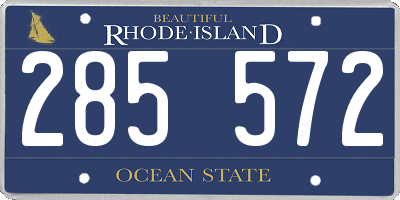 RI license plate 285572