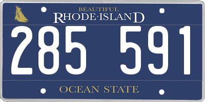 RI license plate 285591