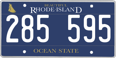 RI license plate 285595