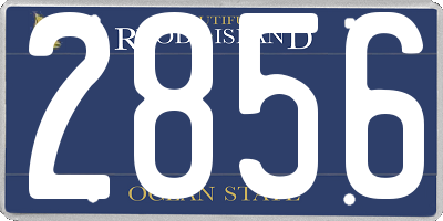 RI license plate 2856