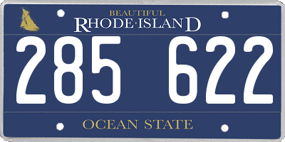 RI license plate 285622