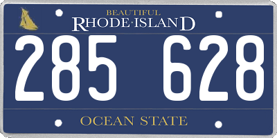 RI license plate 285628