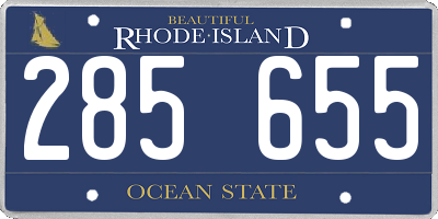 RI license plate 285655