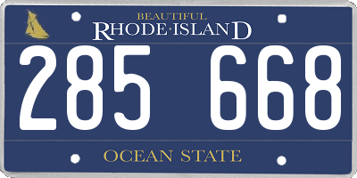 RI license plate 285668