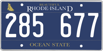 RI license plate 285677
