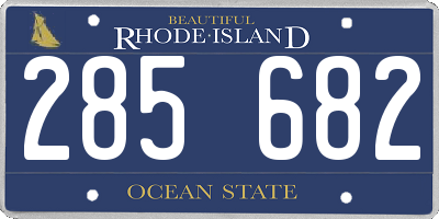 RI license plate 285682