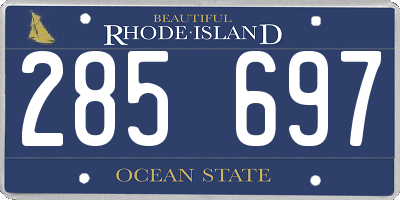 RI license plate 285697