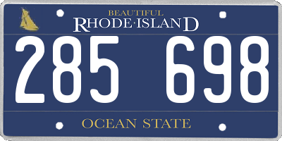 RI license plate 285698