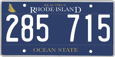 RI license plate 285715