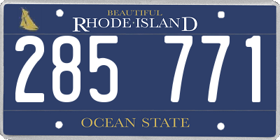 RI license plate 285771