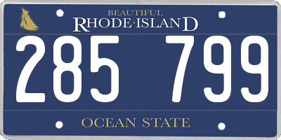 RI license plate 285799