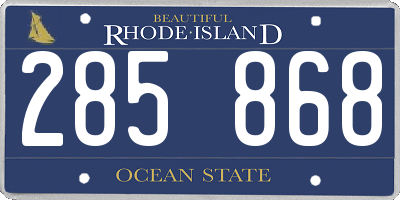 RI license plate 285868