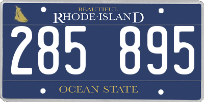 RI license plate 285895