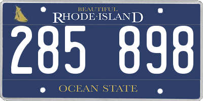RI license plate 285898