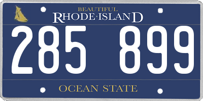 RI license plate 285899