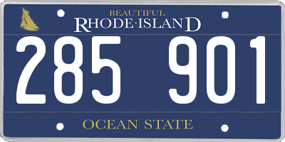RI license plate 285901