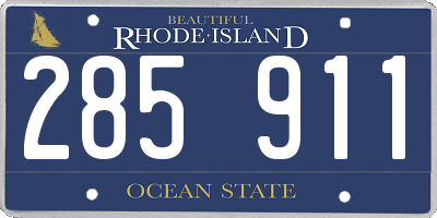 RI license plate 285911