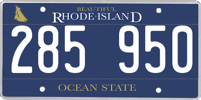 RI license plate 285950