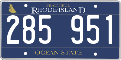 RI license plate 285951