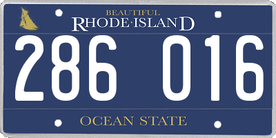 RI license plate 286016