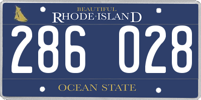 RI license plate 286028