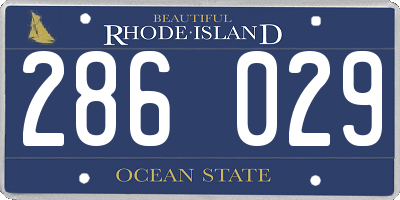 RI license plate 286029