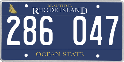 RI license plate 286047