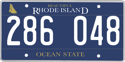 RI license plate 286048