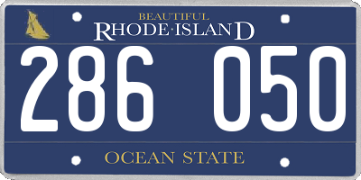 RI license plate 286050