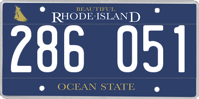 RI license plate 286051